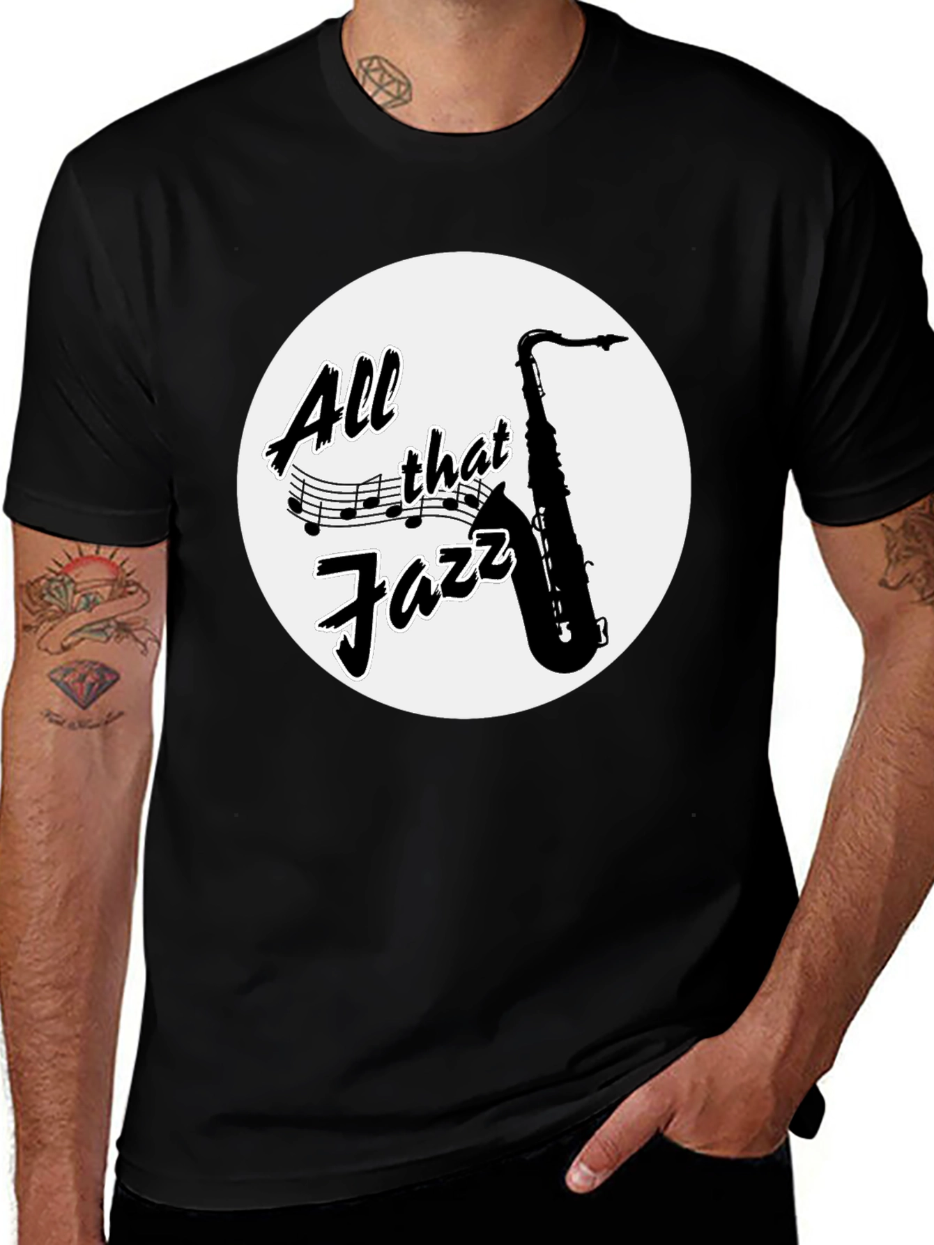 All That Jazz Saxophone Graphic Tee