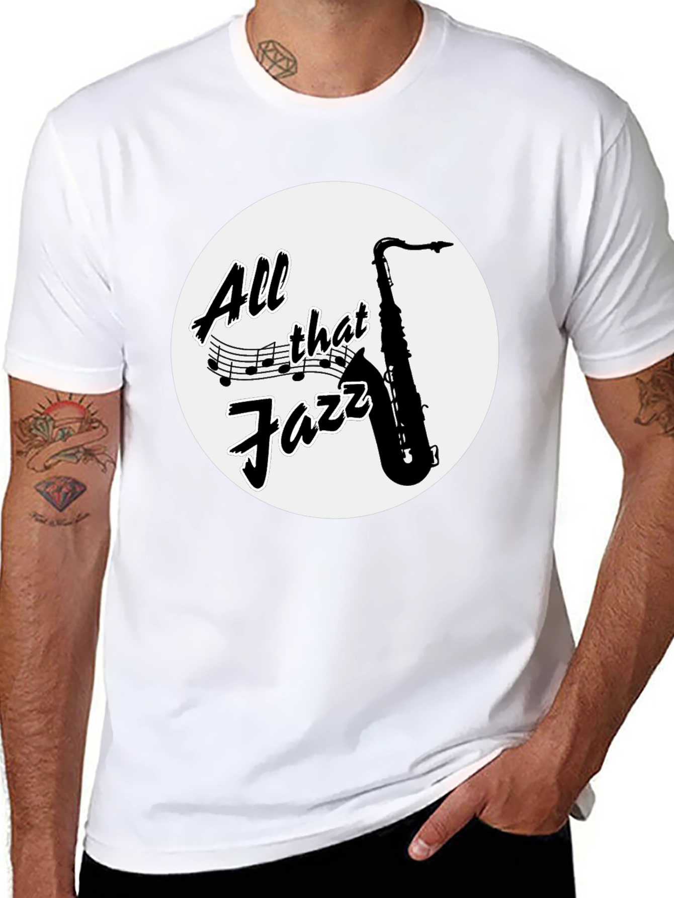 All That Jazz Saxophone Graphic Tee