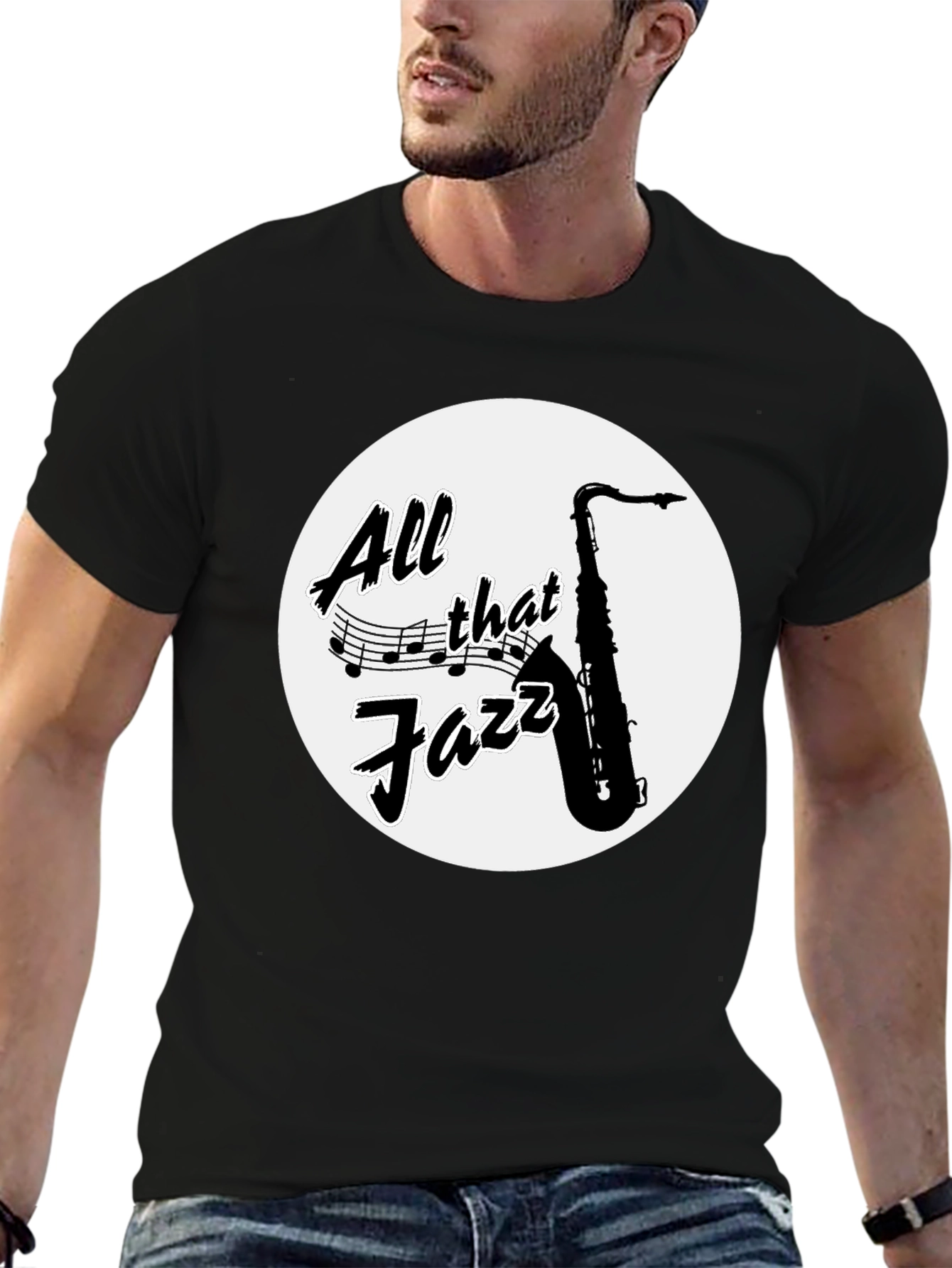 All That Jazz Saxophone Graphic Tee
