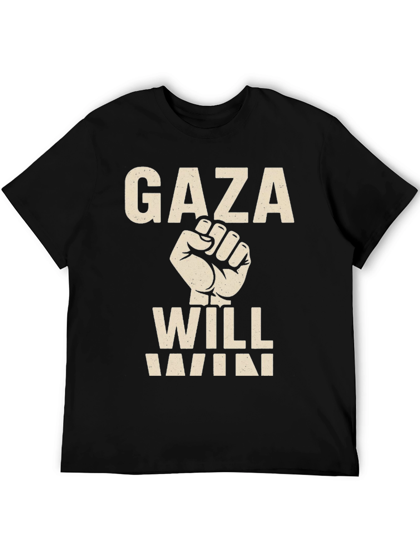 Gaza Will Win Fist T-Shirt - Black