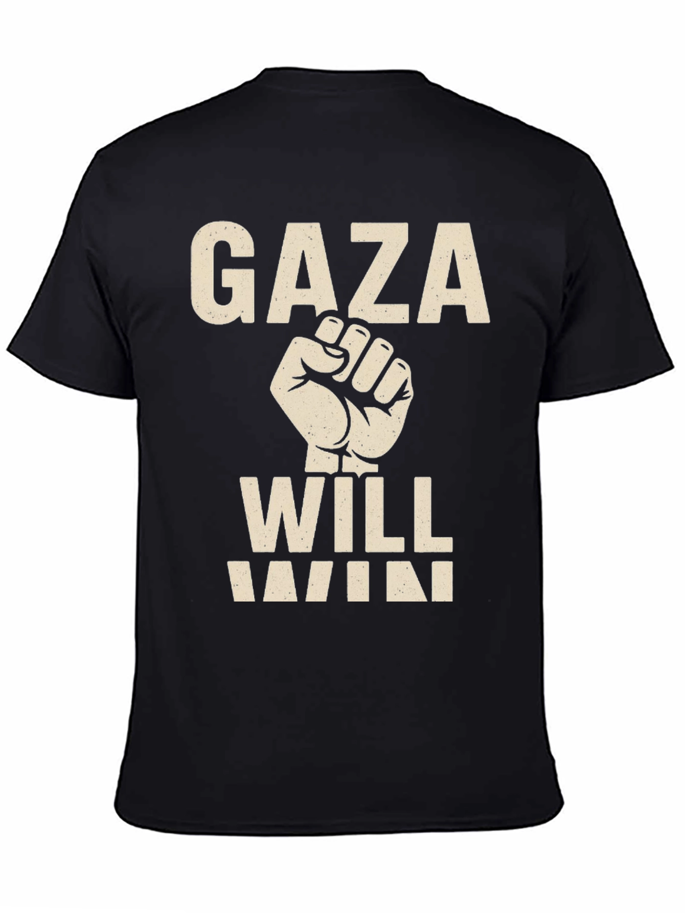Gaza Will Win Fist T-Shirt - Black
