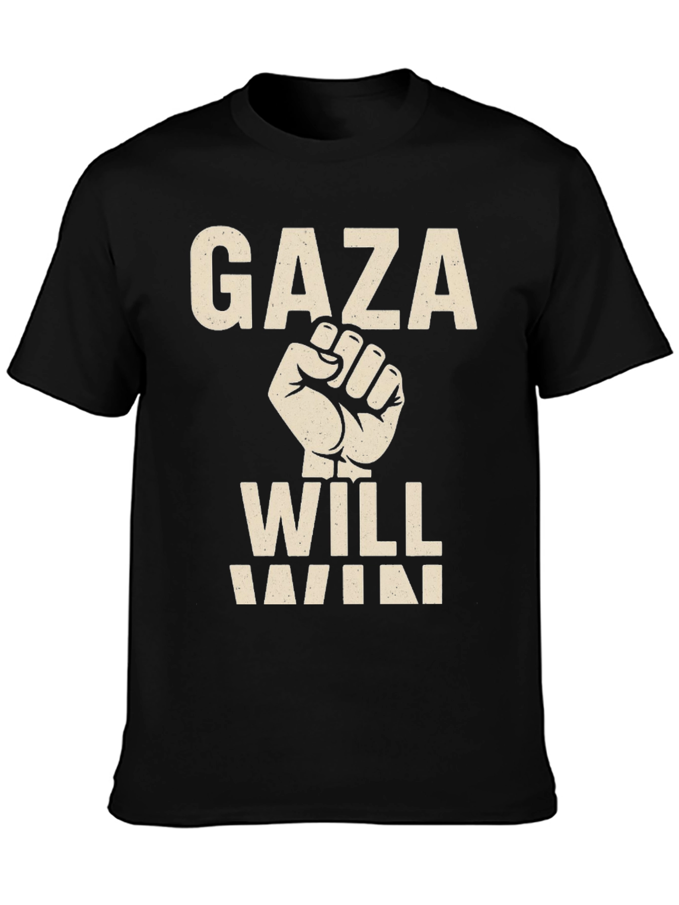 Gaza Will Win Fist T-Shirt - Black