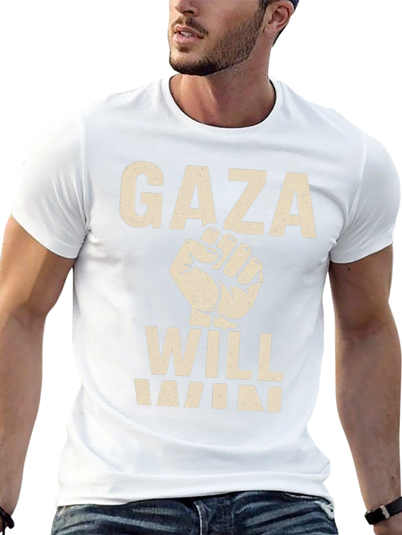 Gaza Will Win Fist T-Shirt - Black