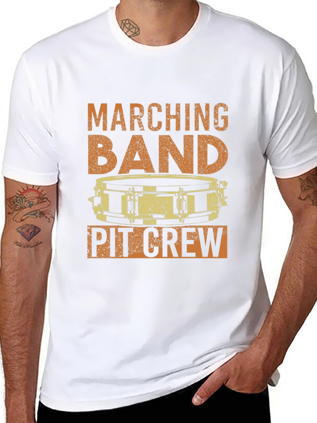 Marching Band Pit Crew Drummer T-Shirt