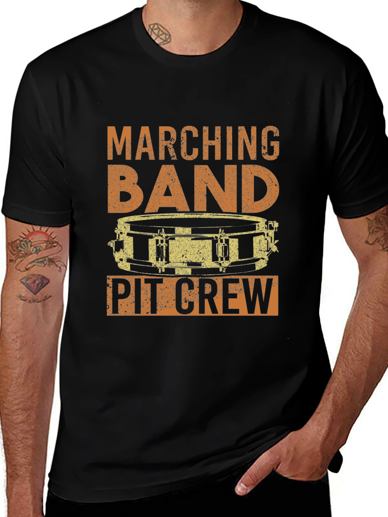 Marching Band Pit Crew Drummer T-Shirt