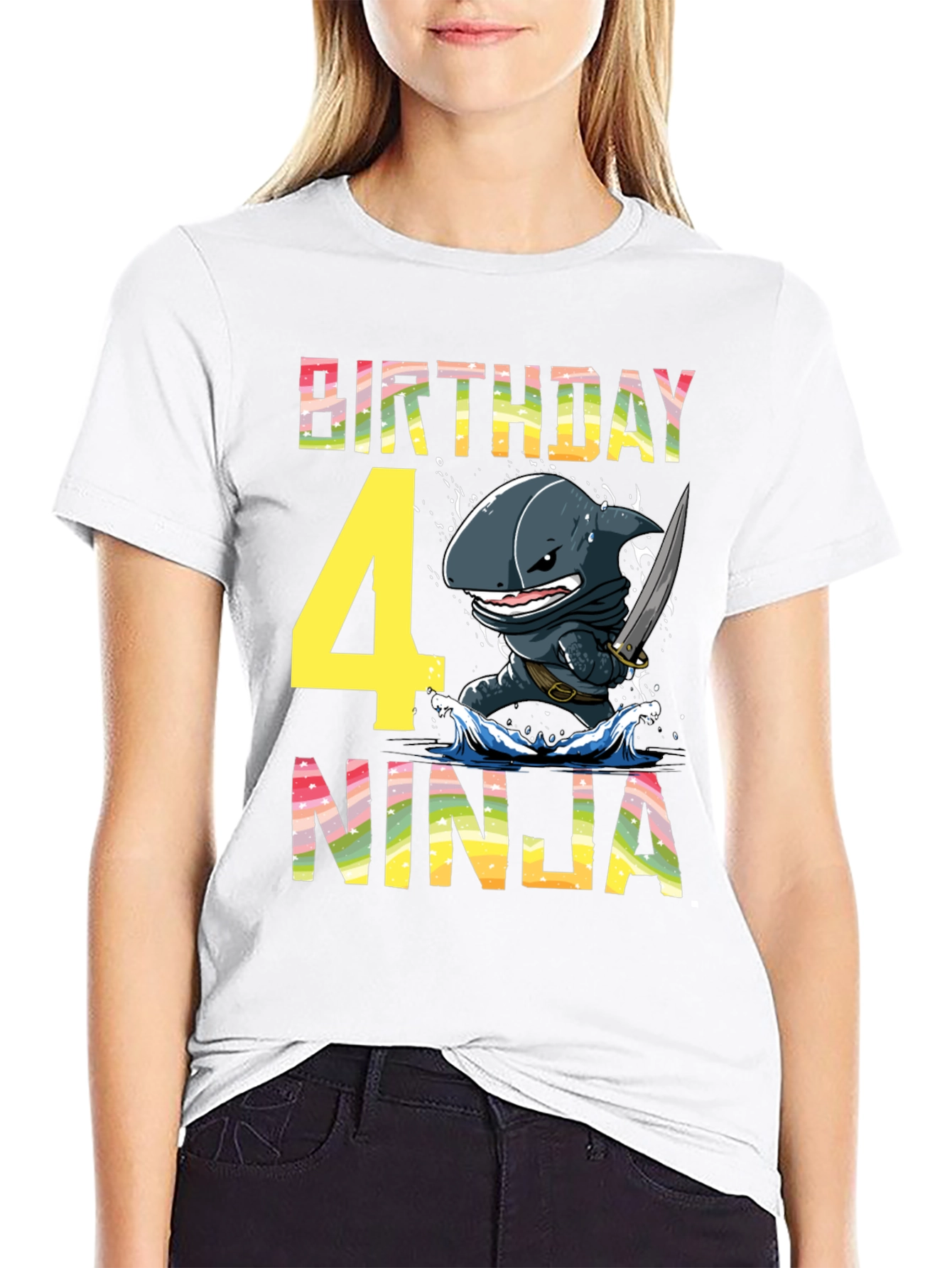 Birthday Shark Ninja T-Shirt