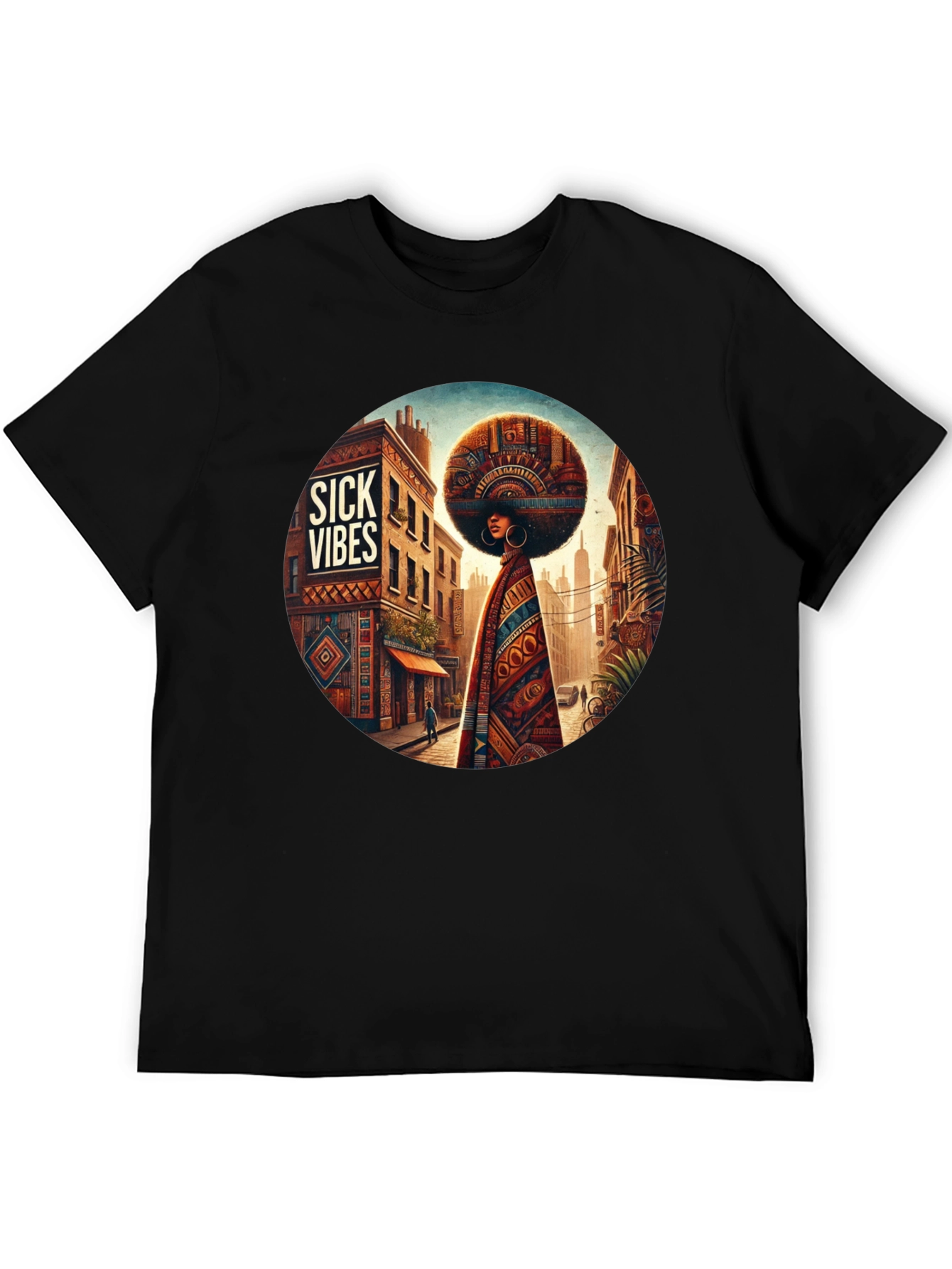 Sick Vibes Afrocentric Graphic Tee