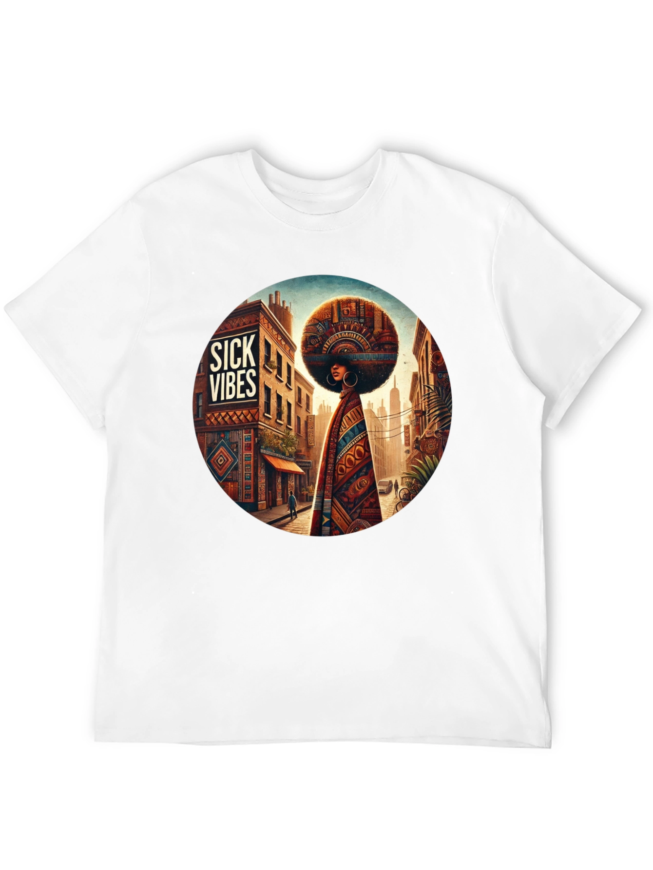 Sick Vibes Afrocentric Graphic Tee