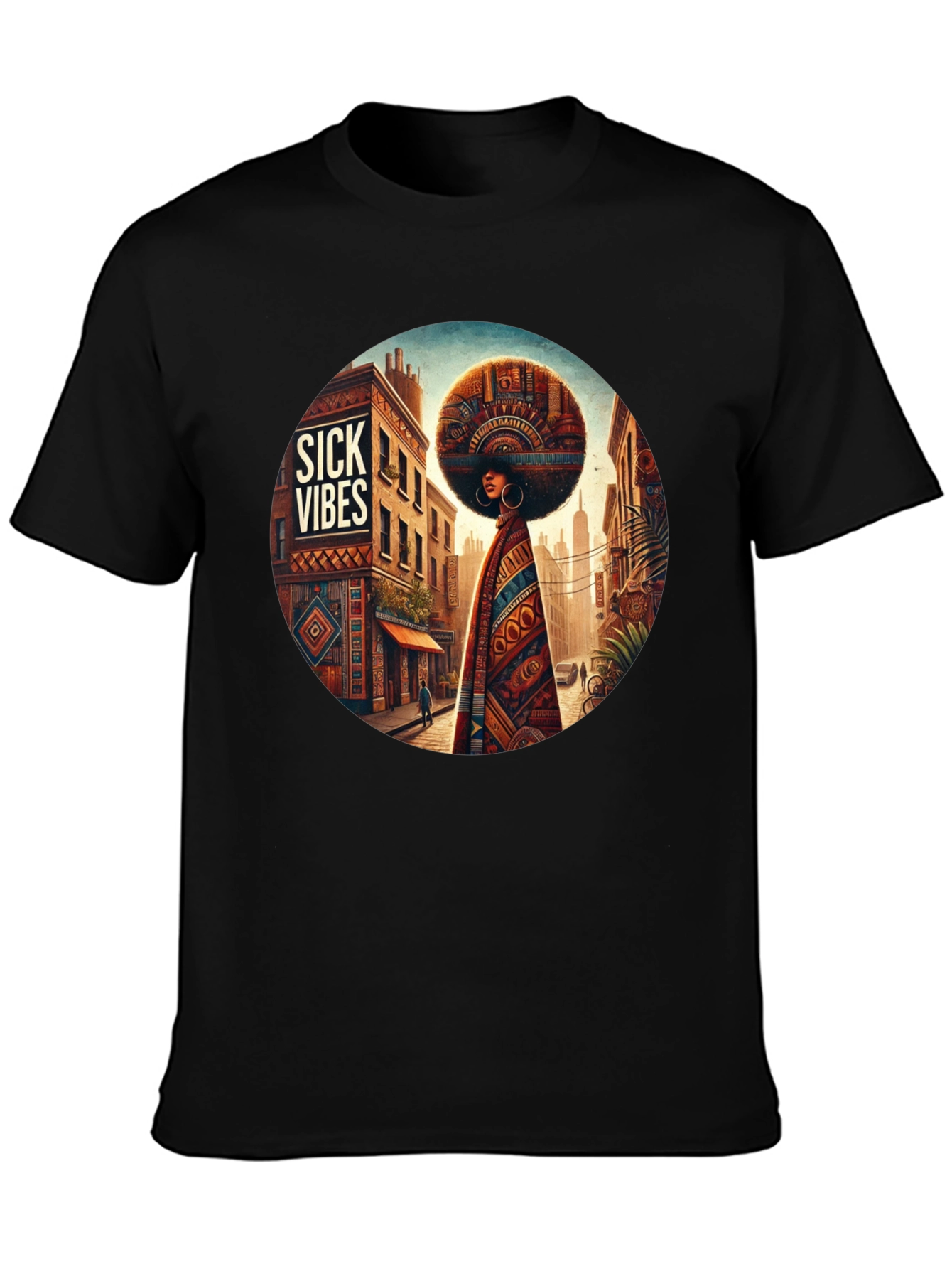 Sick Vibes Afrocentric Graphic Tee