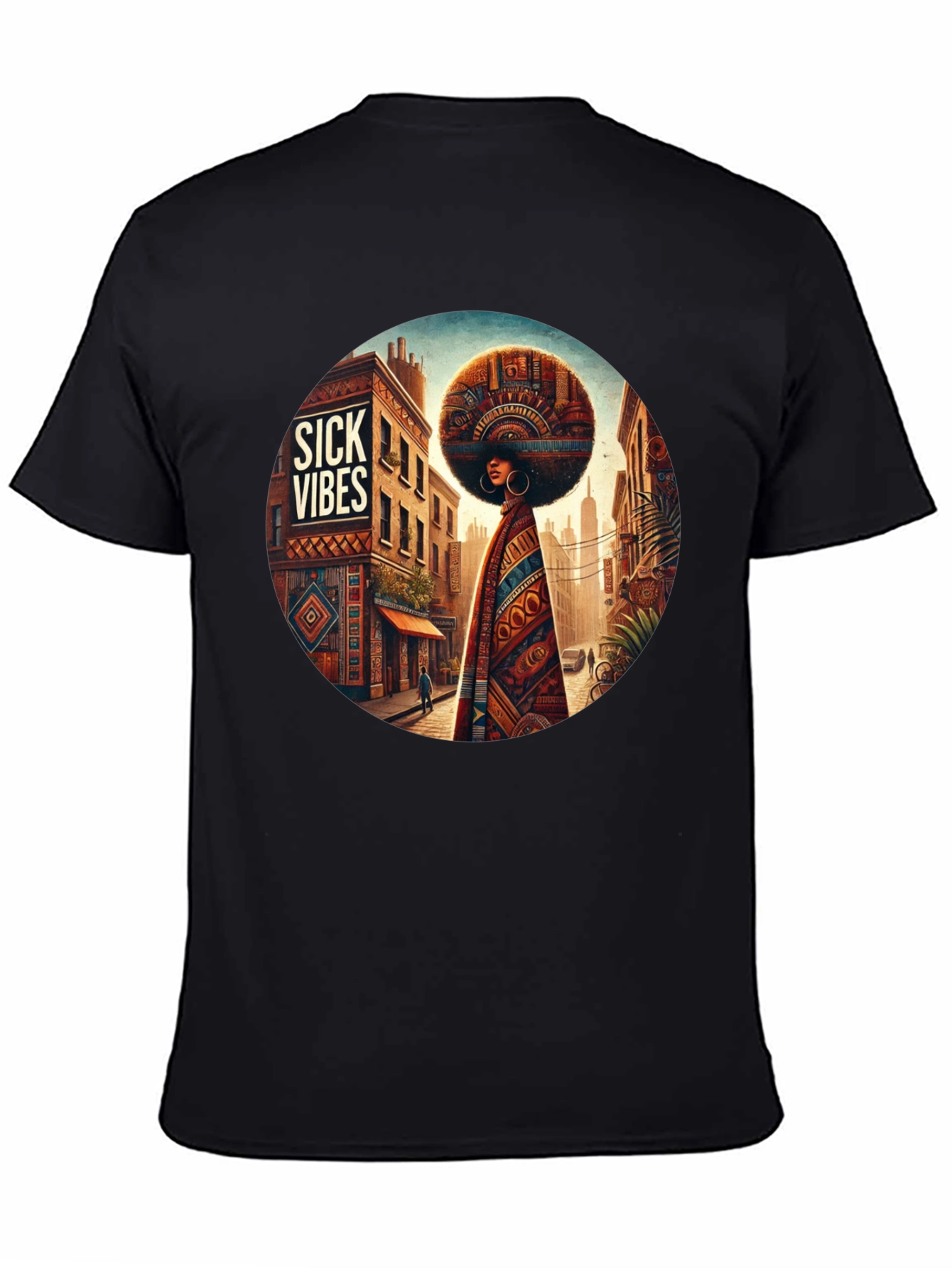 Sick Vibes Afrocentric Graphic Tee