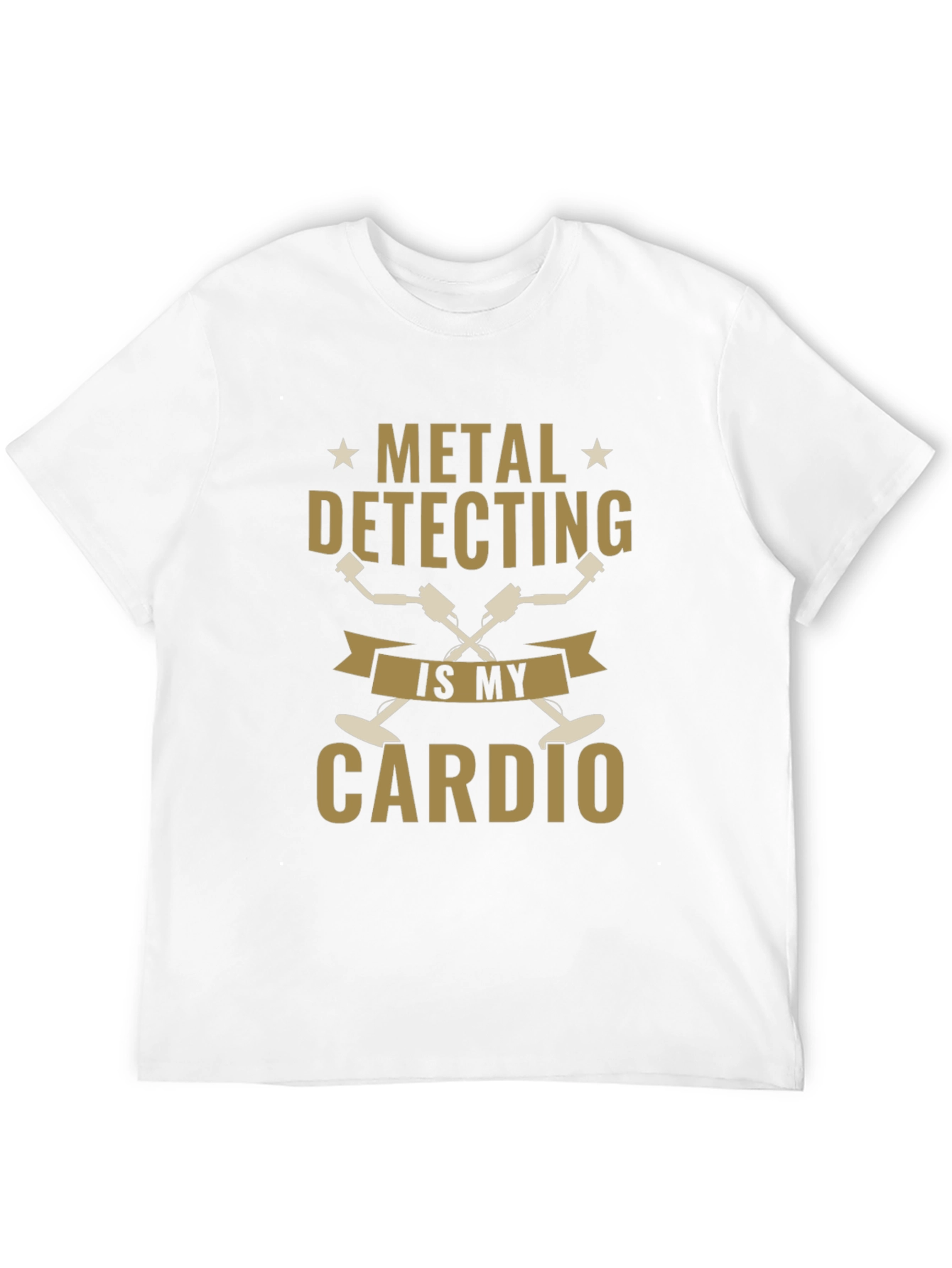 Metal Detecting is My Cardio Black T-Shirt