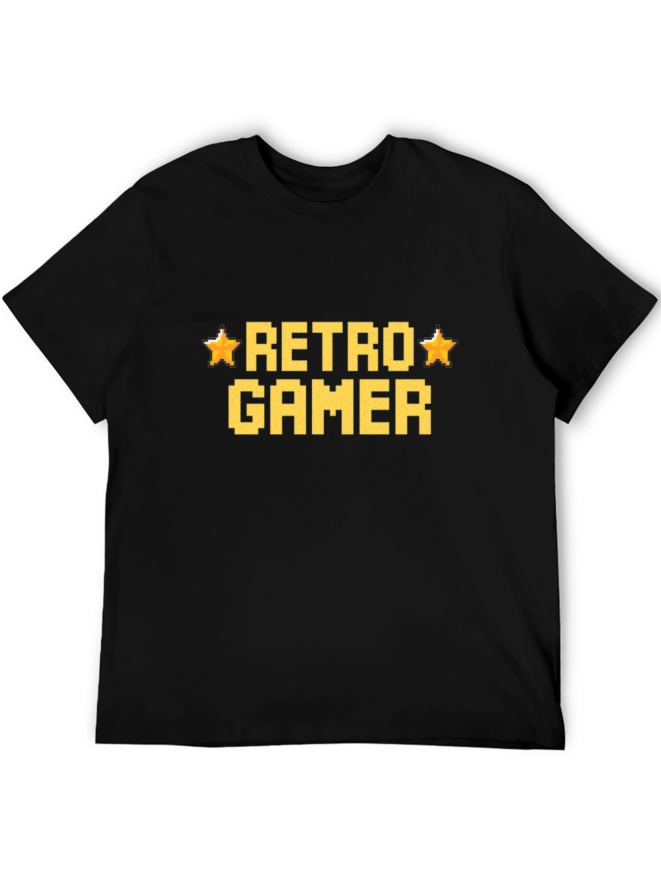 Retro Gamer Black T-Shirt - Pixelated Design