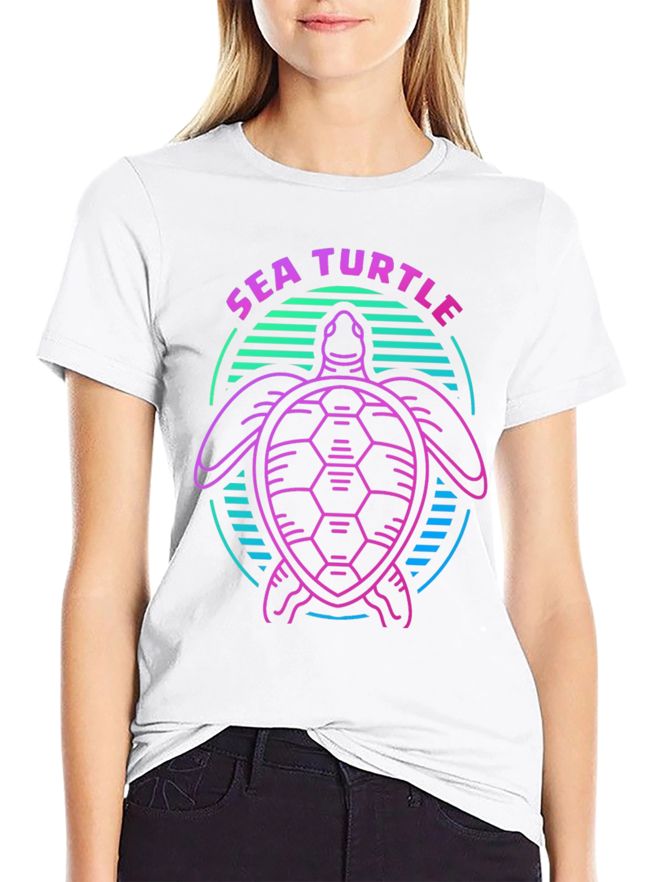 Sea Turtle Graphic Tee - Retro Style