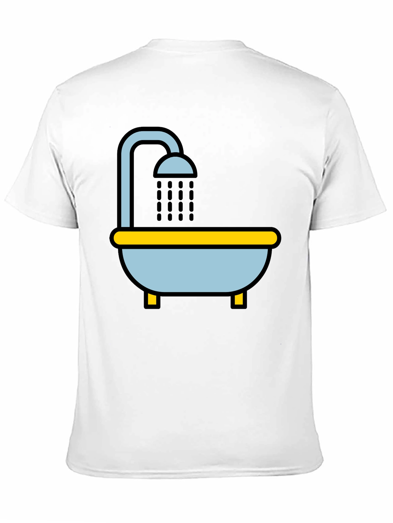 Bathtub Shower Black T-Shirt