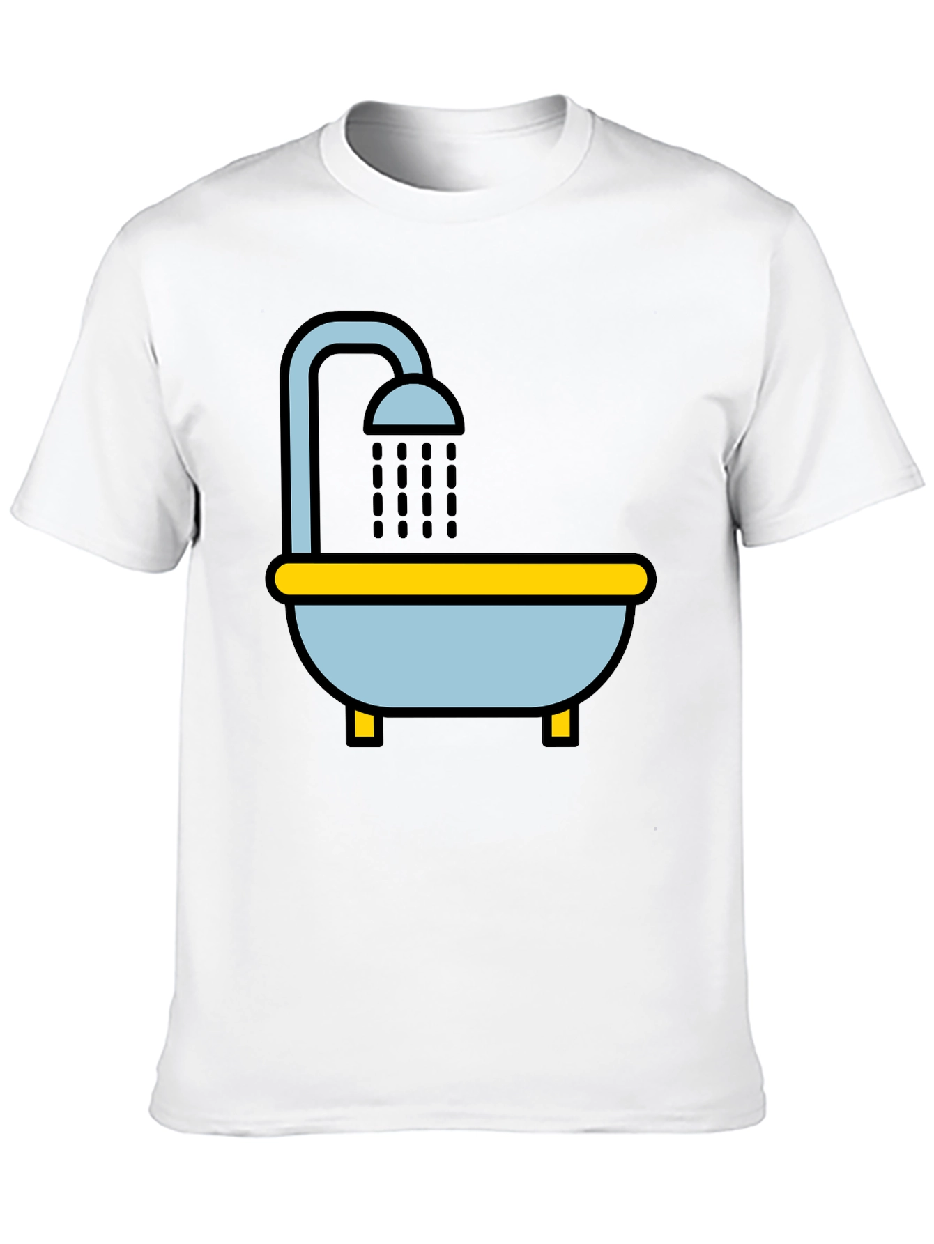 Bathtub Shower Black T-Shirt