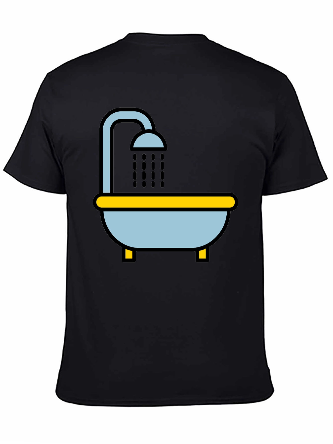 Bathtub Shower Black T-Shirt