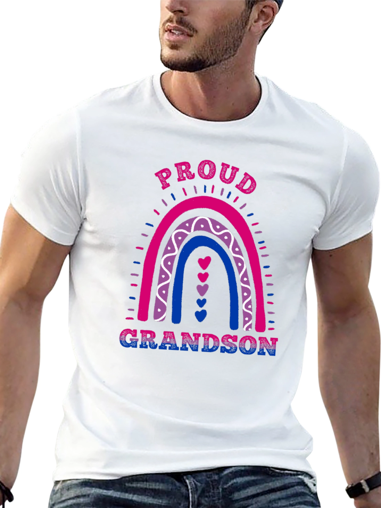 Proud Grandson Bi Pride T-Shirt