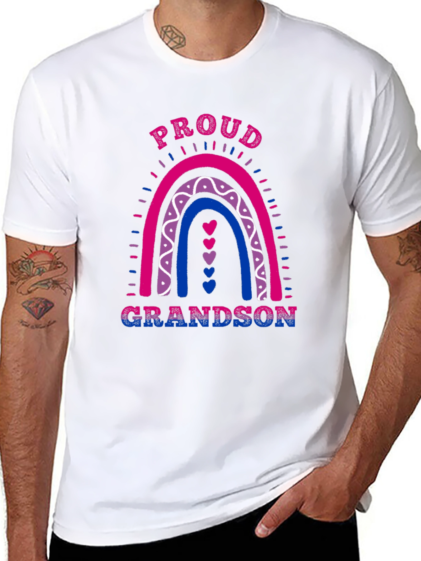 Proud Grandson Bi Pride T-Shirt
