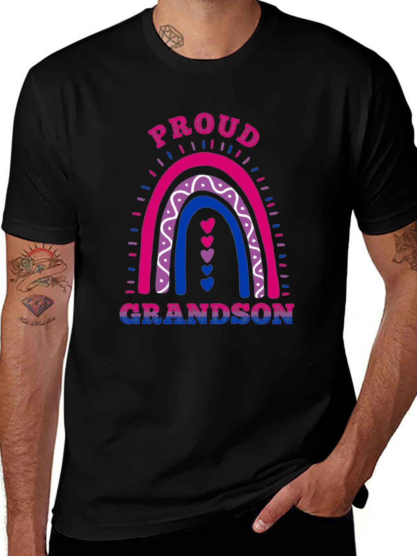 Proud Grandson Bi Pride T-Shirt
