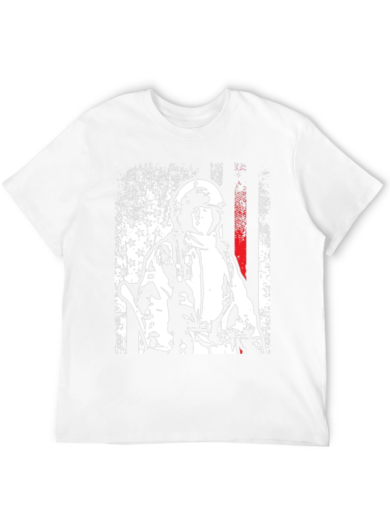 Firefighter USA Flag Graphic Tee