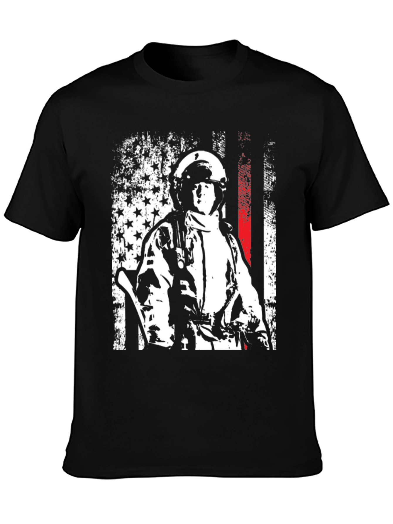 Firefighter USA Flag Graphic Tee