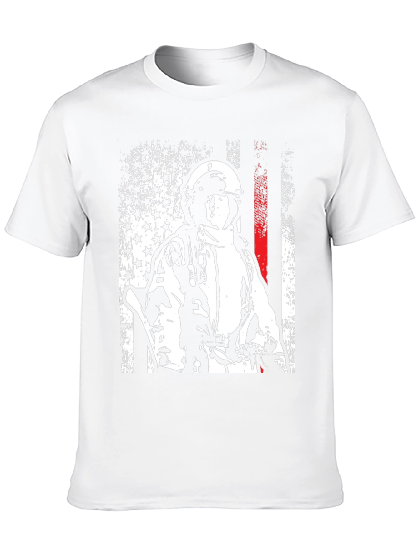 Firefighter USA Flag Graphic Tee