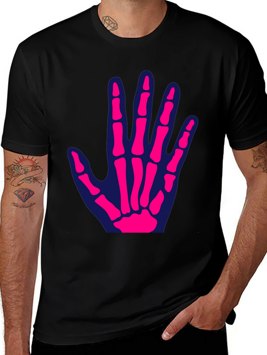 Skeleton Hand Graphic Tee - Fun Halloween T-Shirt