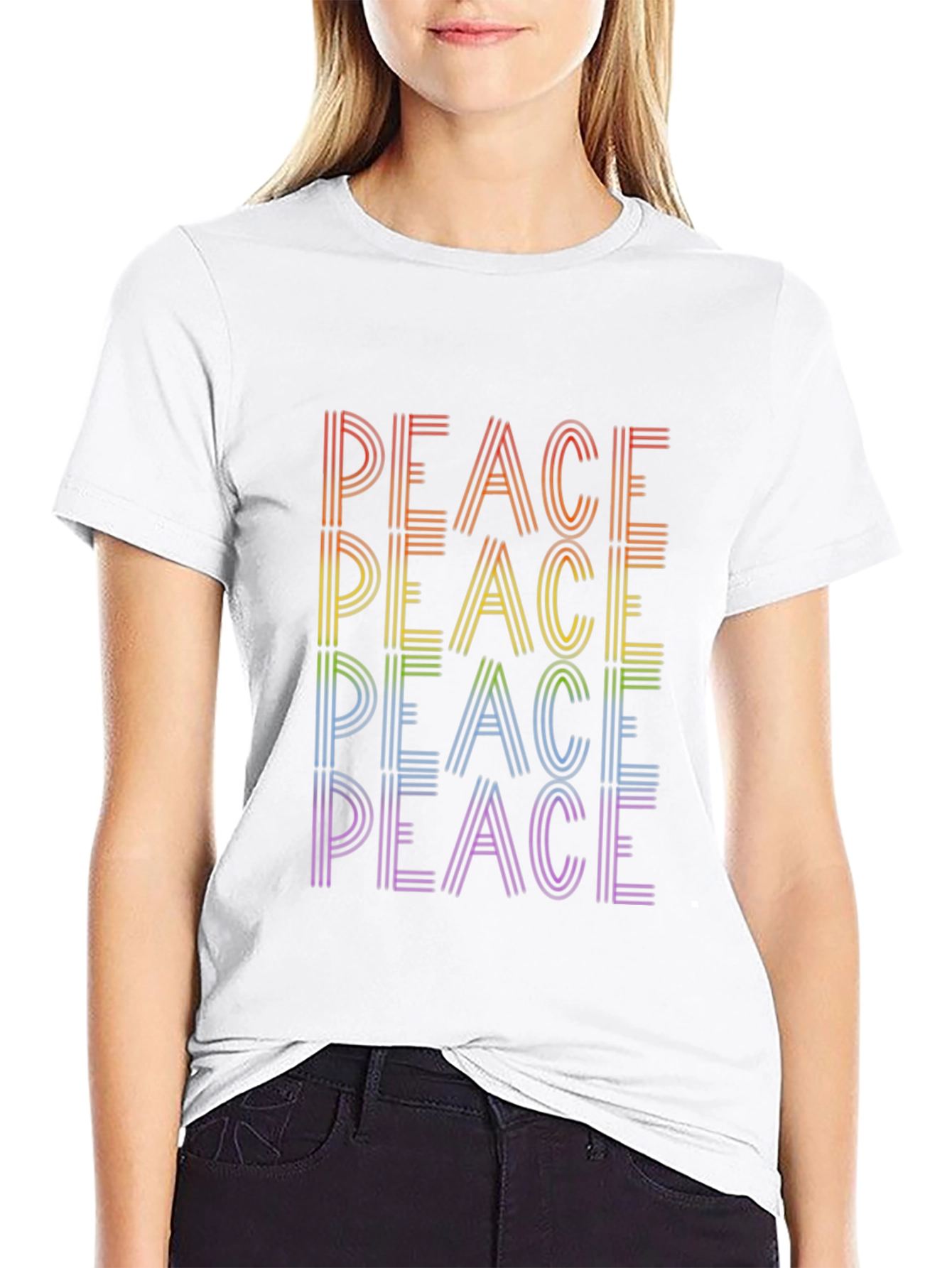 Rainbow Peace Graphic T-Shirt