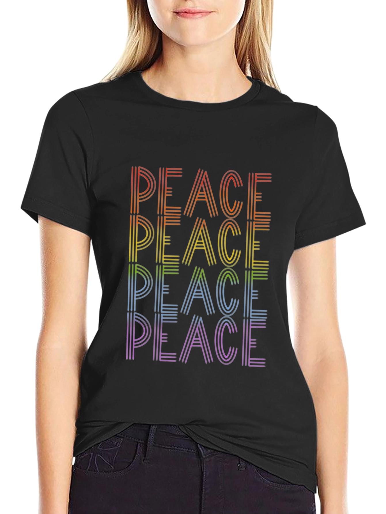 Rainbow Peace Graphic T-Shirt