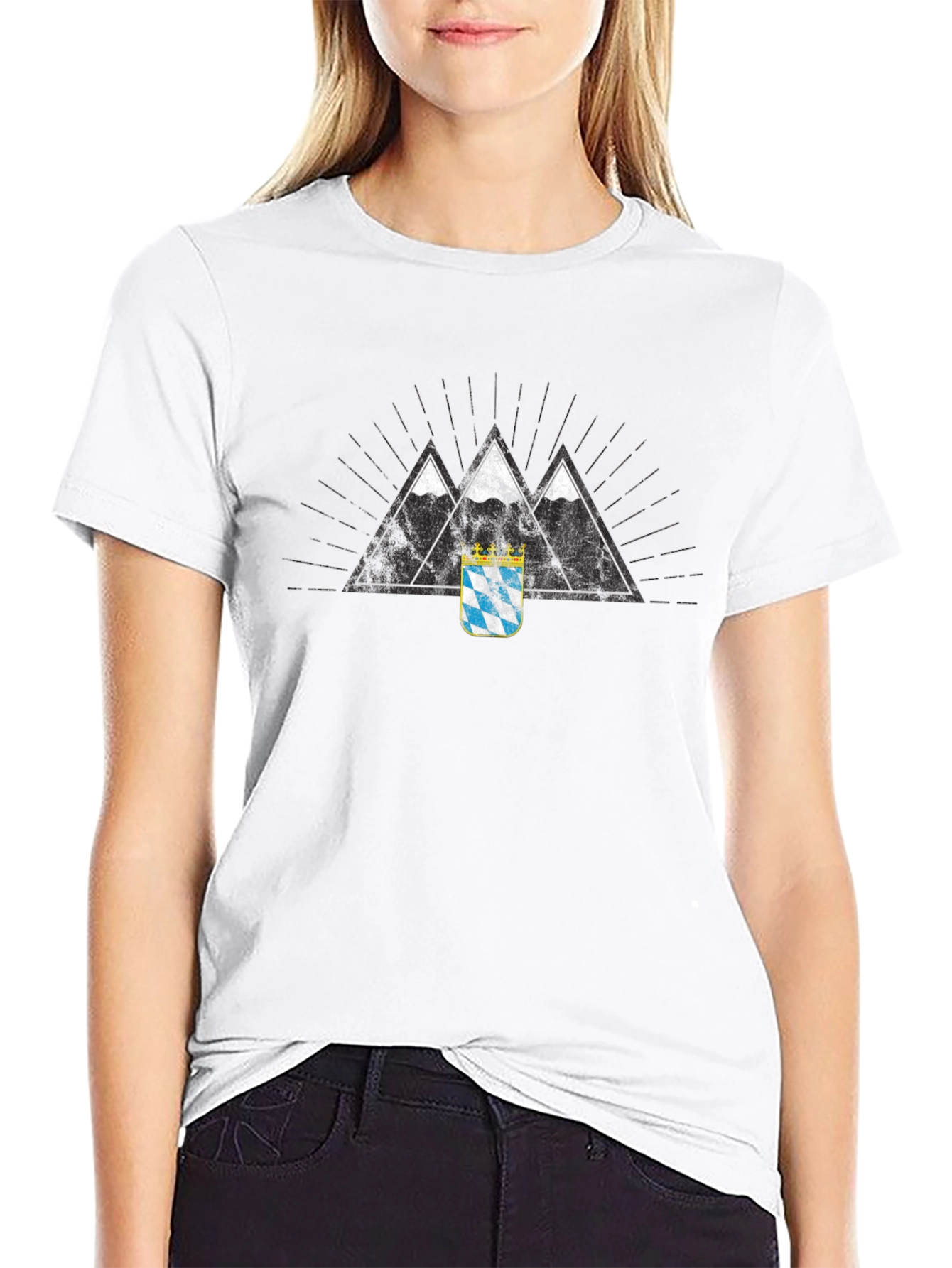 Bavarian Alps Black T-Shirt