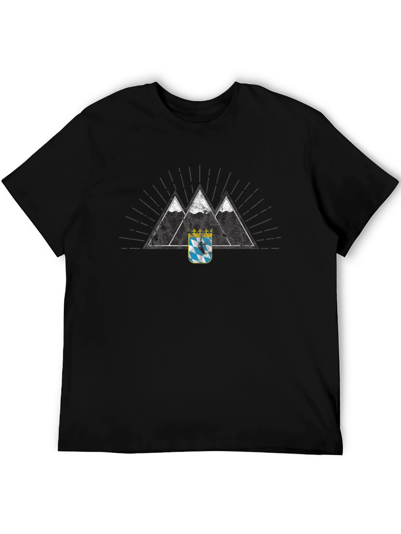 Bavarian Alps Black T-Shirt