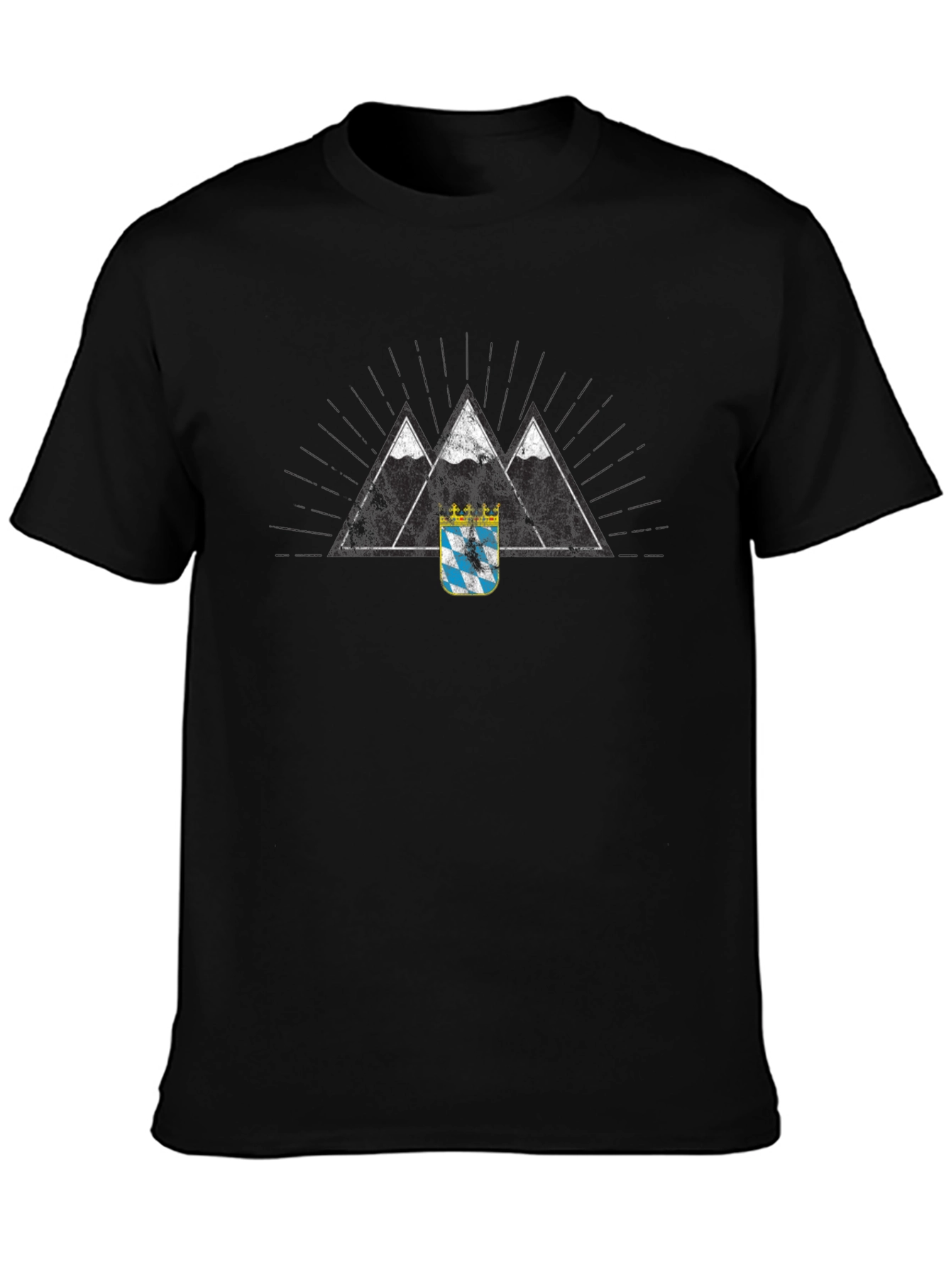 Bavarian Alps Black T-Shirt