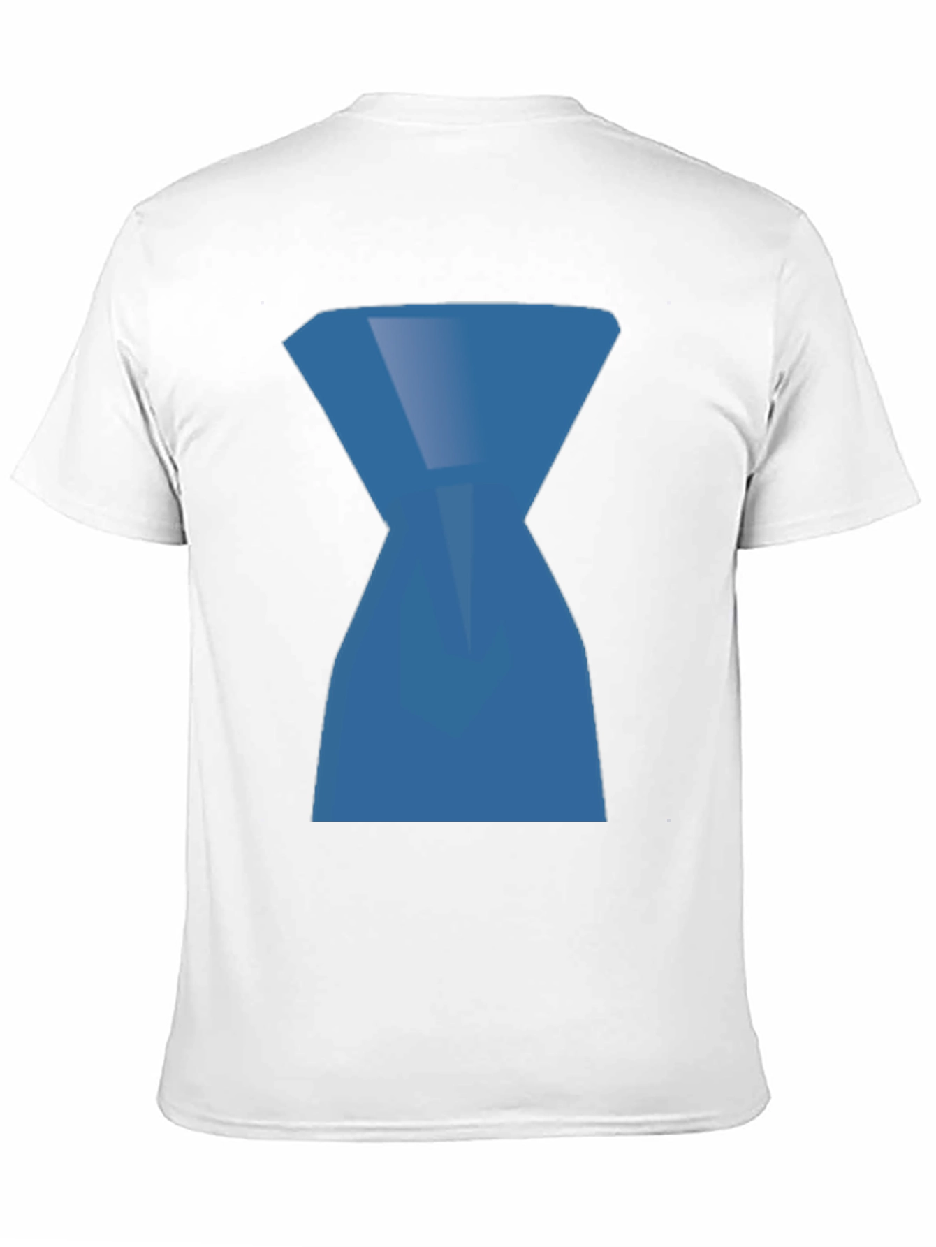 Abstract Blue Hourglass Graphic Print Black T-Shirt