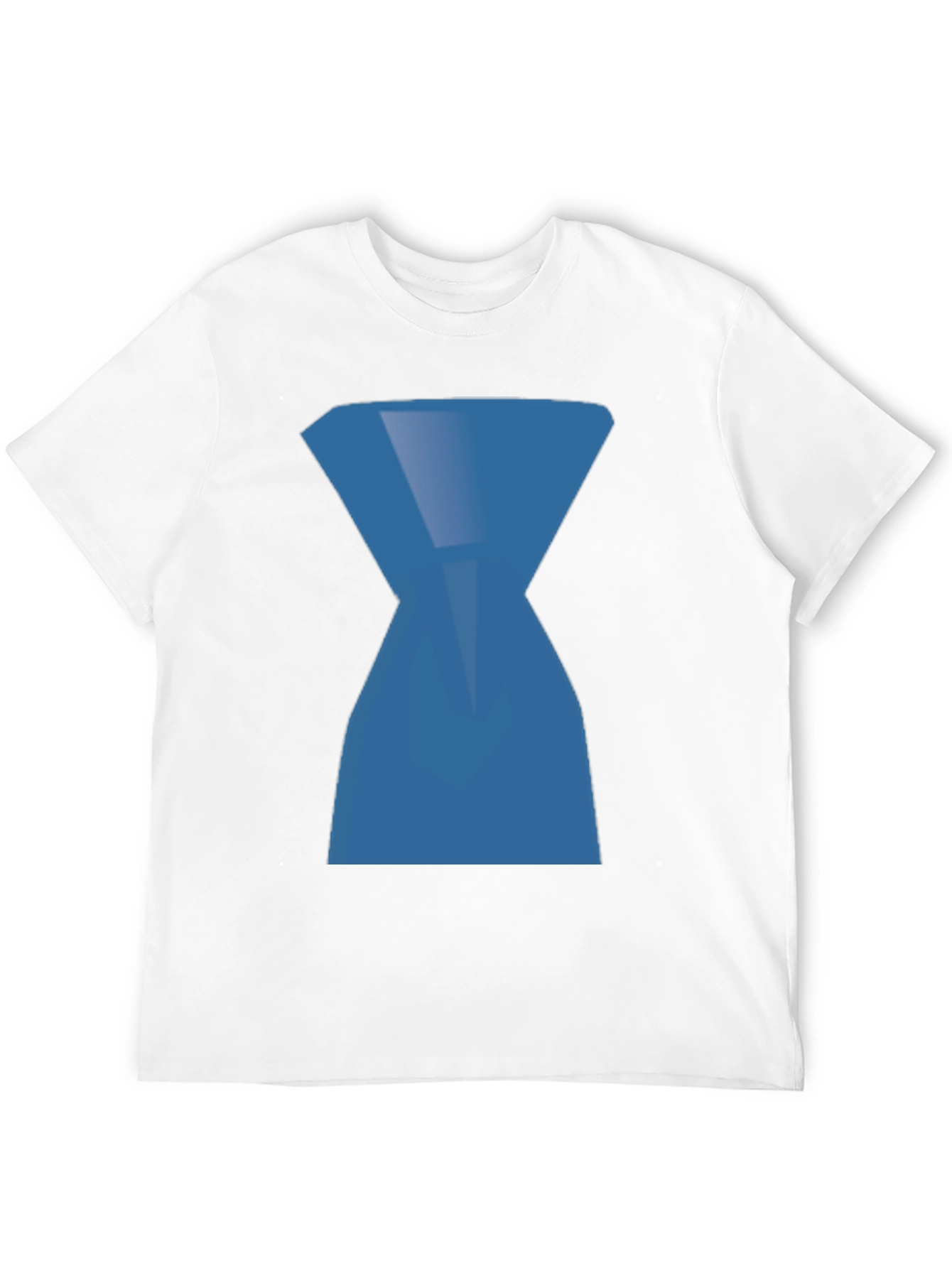 Abstract Blue Hourglass Graphic Print Black T-Shirt
