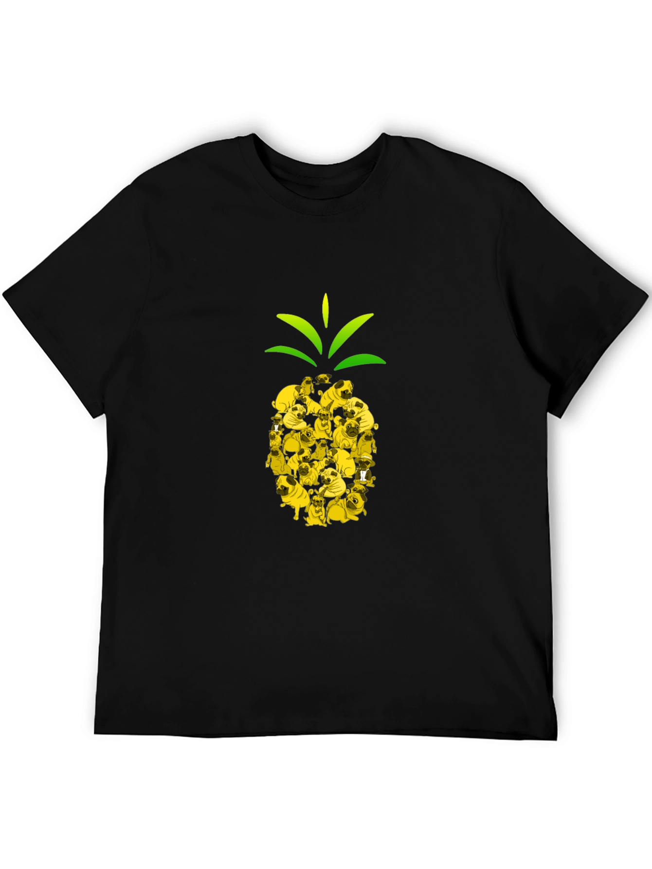 Pug Pineapple Graphic T-Shirt - Unique Design
