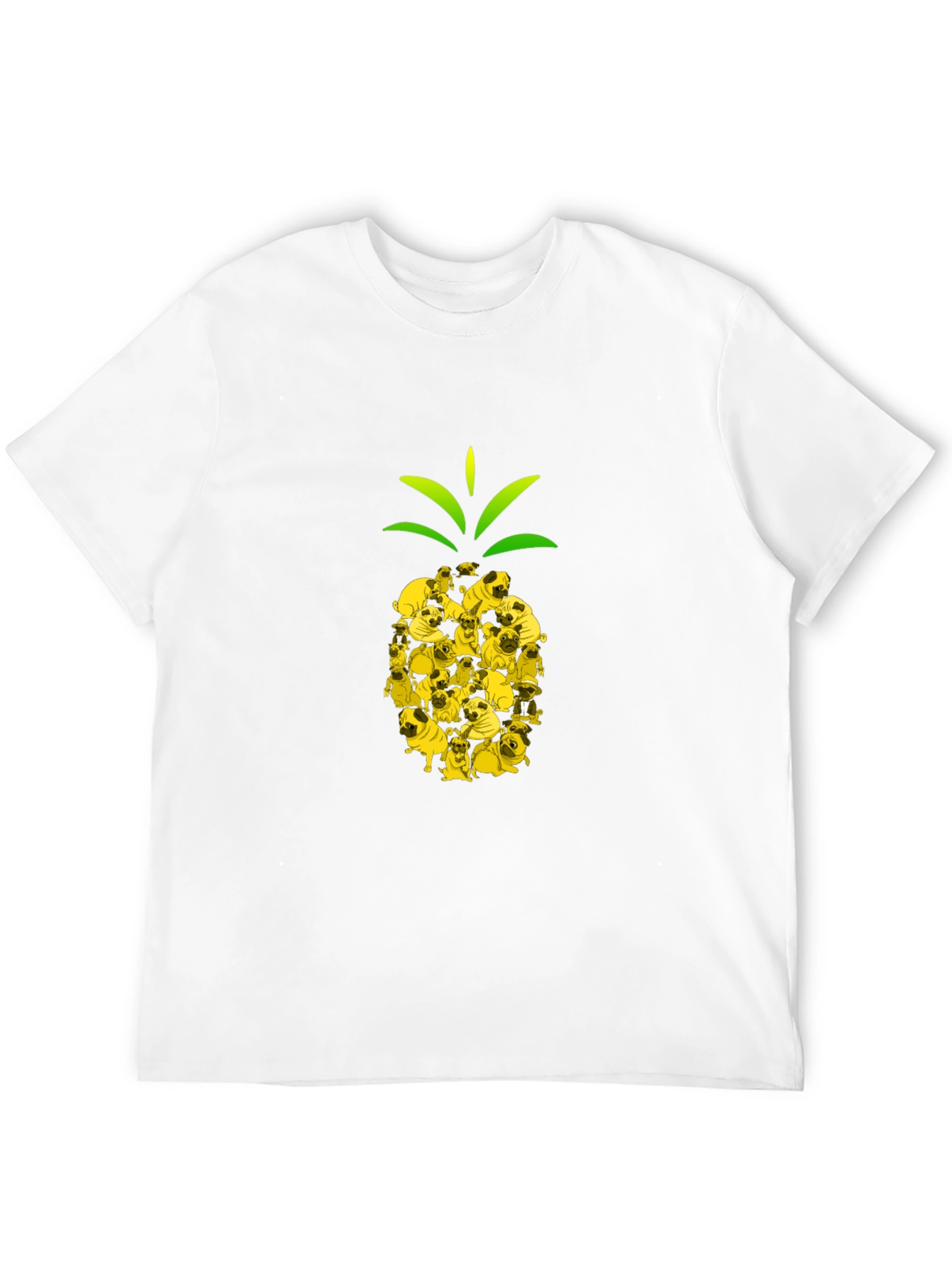 Pug Pineapple Graphic T-Shirt - Unique Design