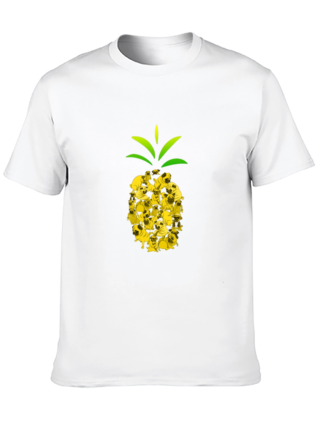 Pug Pineapple Graphic T-Shirt - Unique Design