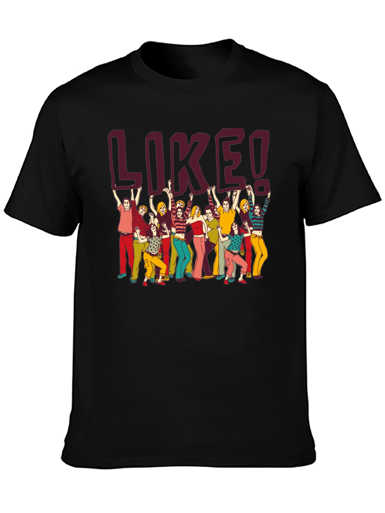 Retro Like Graphic Tee - Black Casual T-Shirt