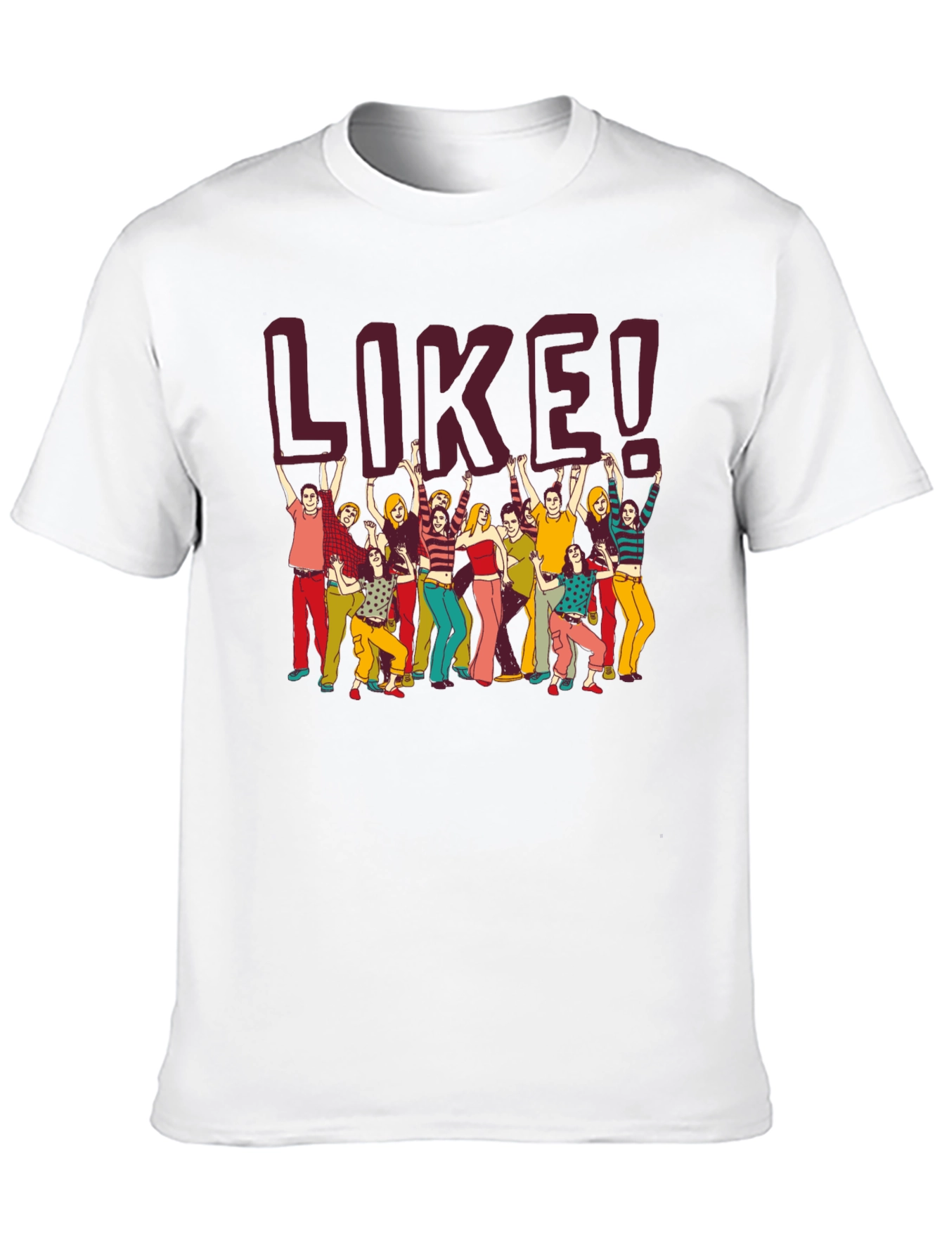 Retro Like Graphic Tee - Black Casual T-Shirt