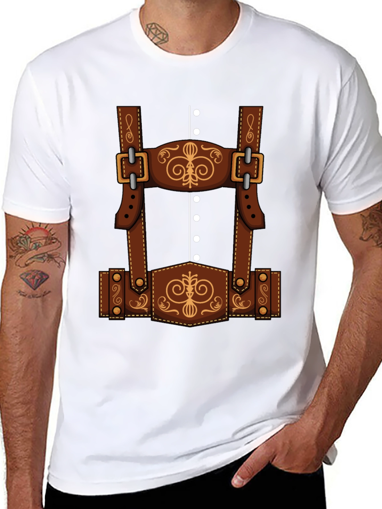 Oktoberfest Lederhosen T-Shirt Costume