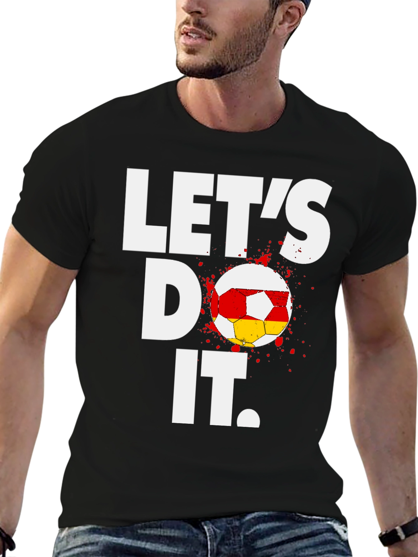 Lets Do It Soccer T-Shirt - Black Cotton Tee