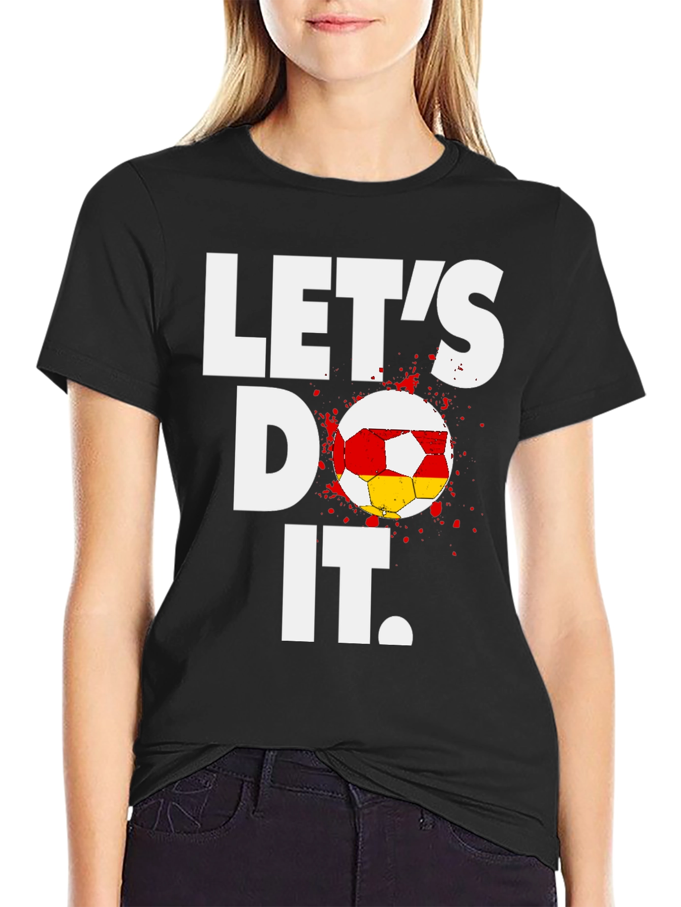 Lets Do It Soccer T-Shirt - Black Cotton Tee