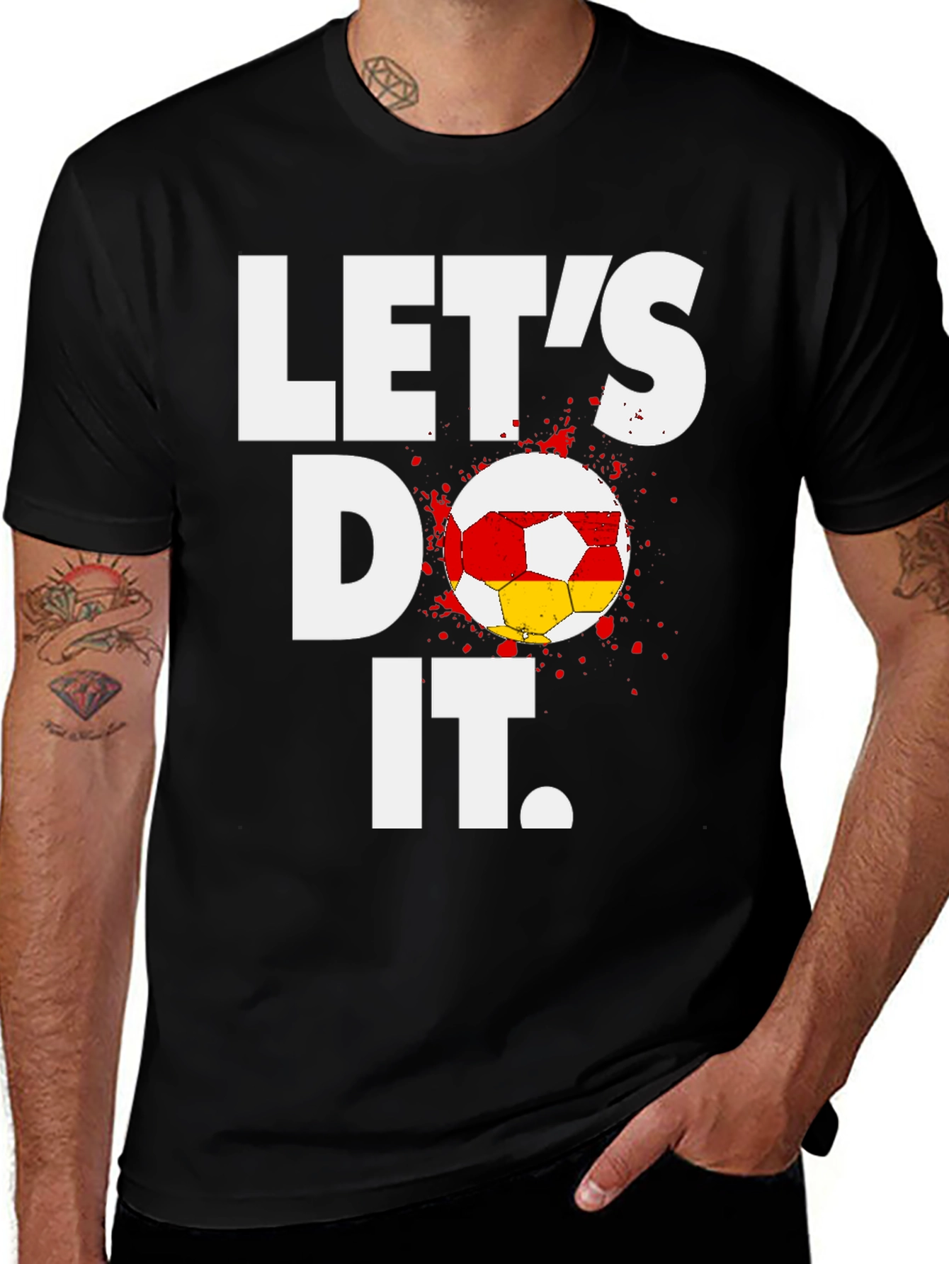 Lets Do It Soccer T-Shirt - Black Cotton Tee