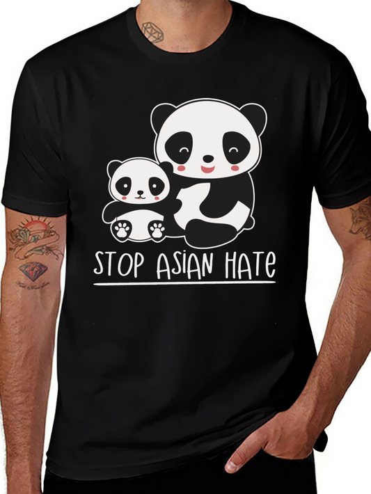 Stop Asian Hate Panda Graphic T-Shirt