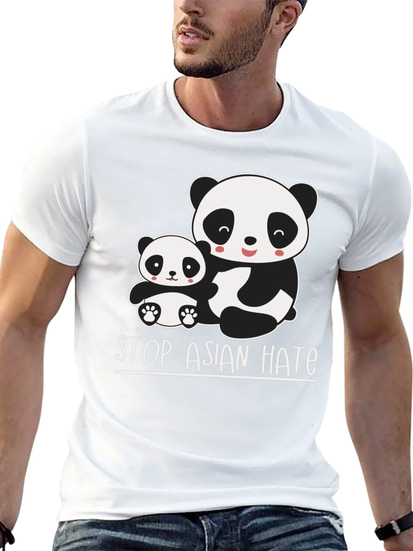 Stop Asian Hate Panda Graphic T-Shirt
