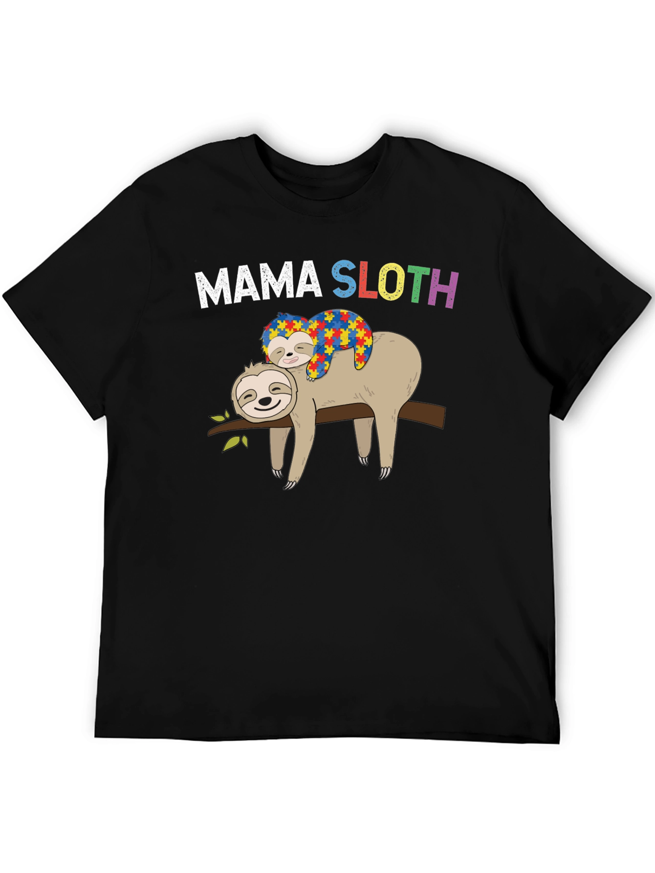 Mama Sloth Autism Awareness T-Shirt