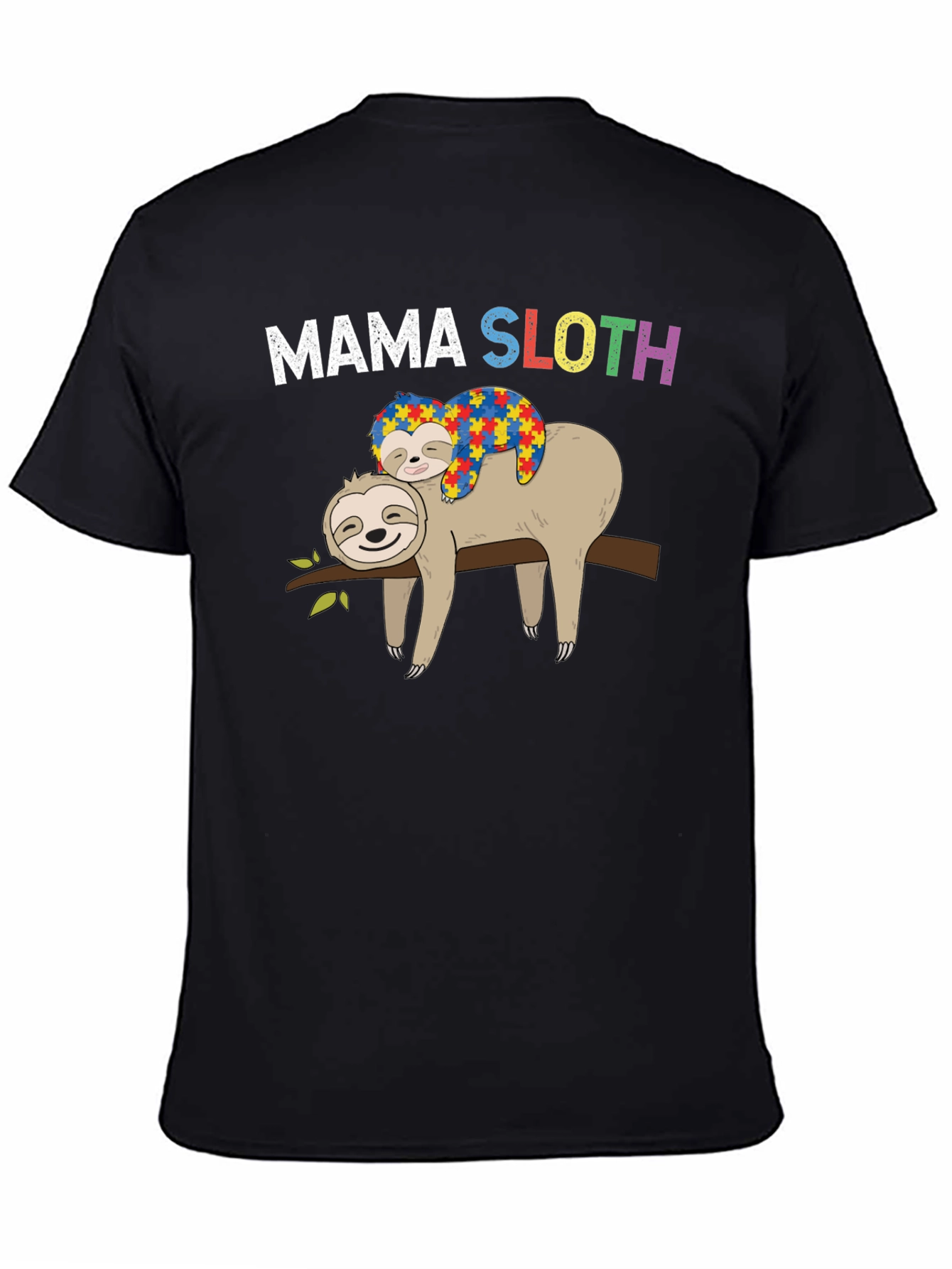 Mama Sloth Autism Awareness T-Shirt
