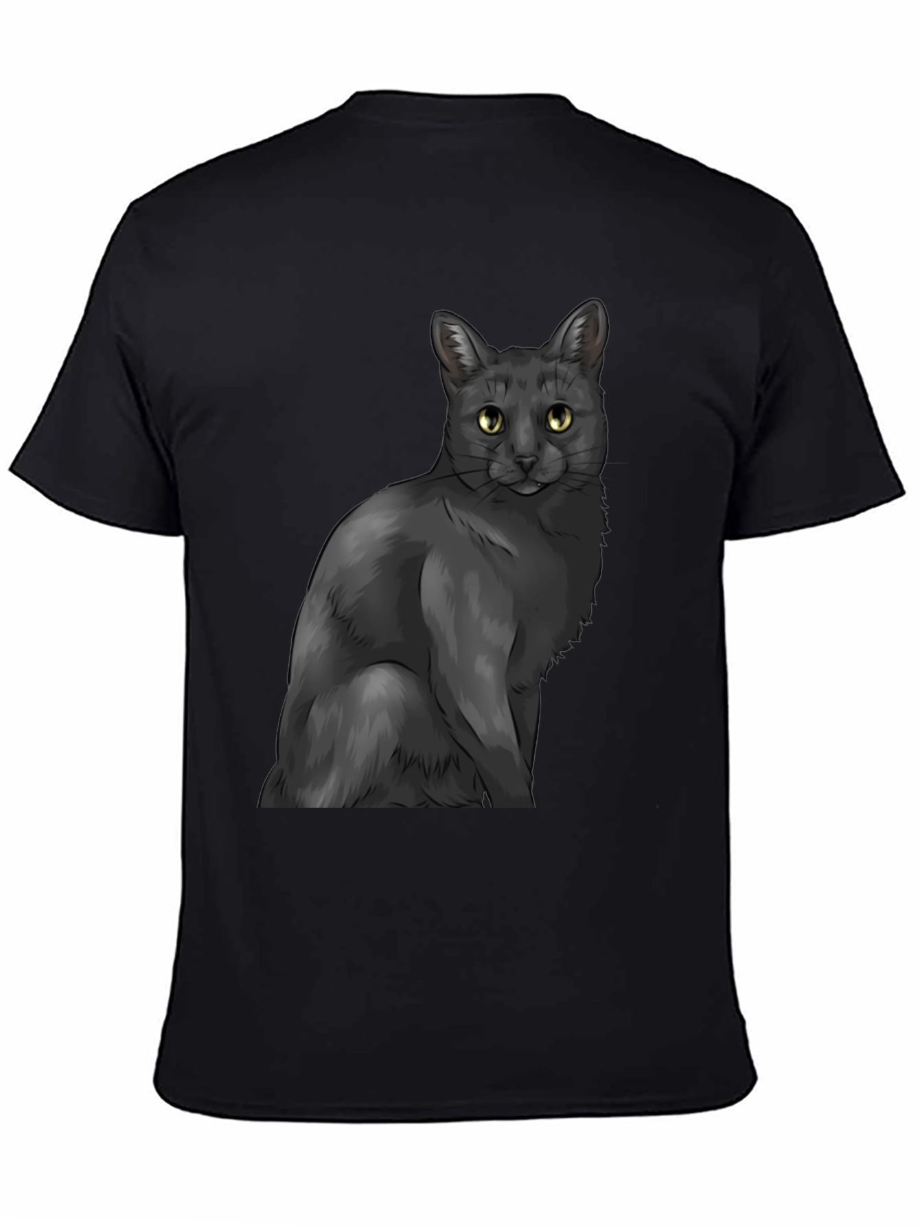 Black Cat Graphic Tee - Mens Stylish Casual Wear