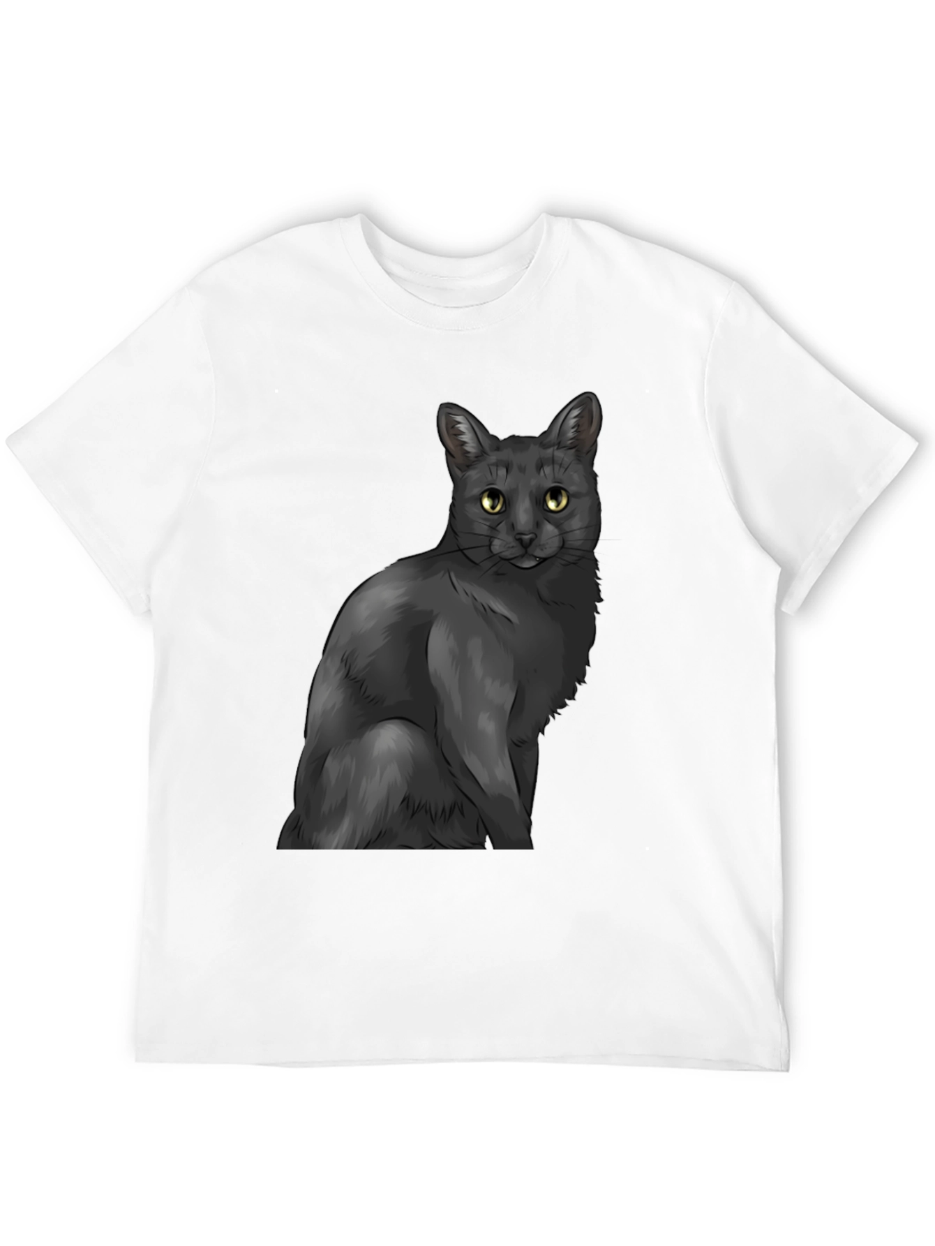 Black Cat Graphic Tee - Mens Stylish Casual Wear