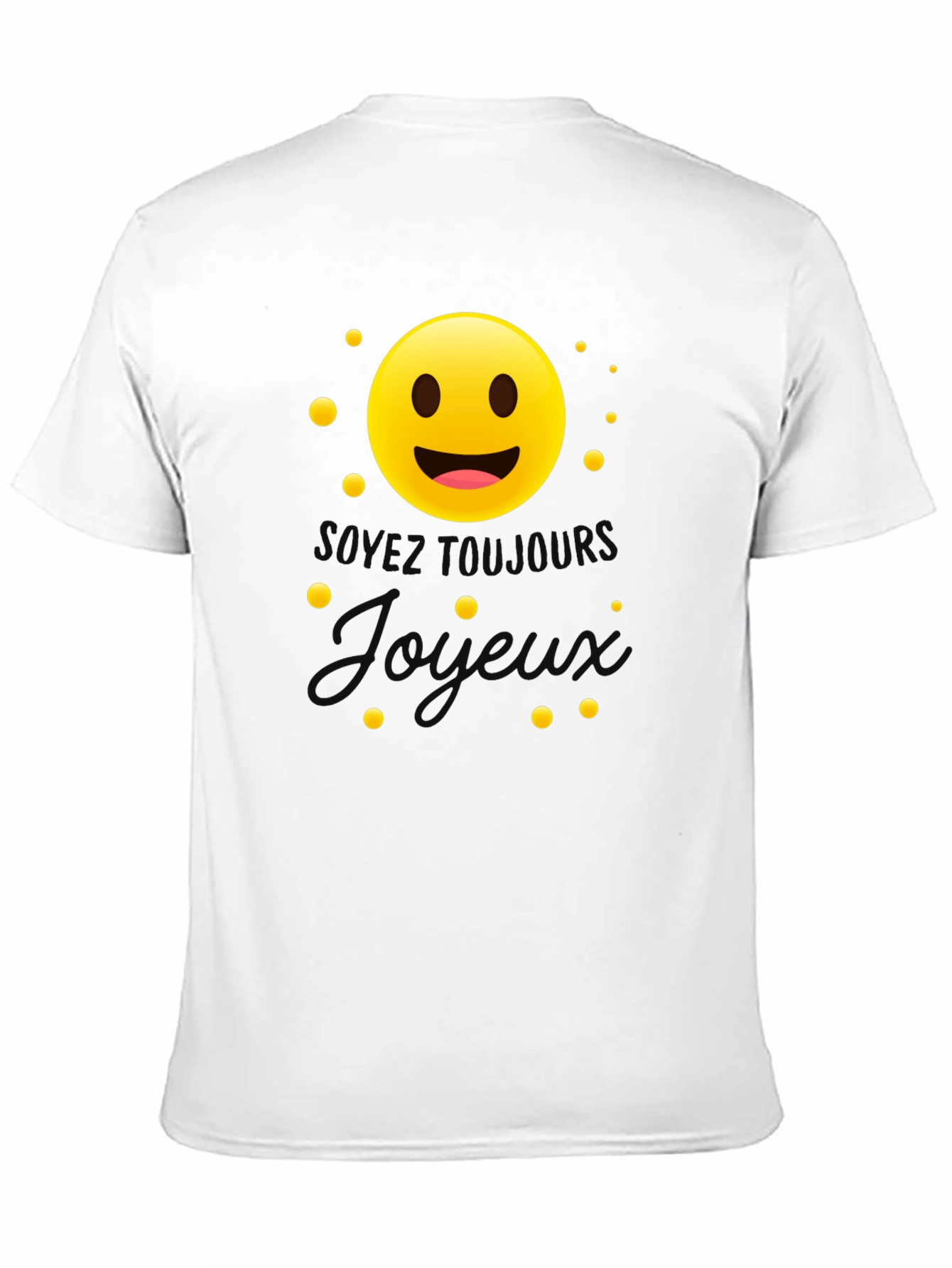 Joyful Emoji Graphic T-Shirt - Black